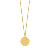 14K Yellow Gold Mini Baseball Necklace, 16" To 18" Adjustable fine designer jewelry for men and women